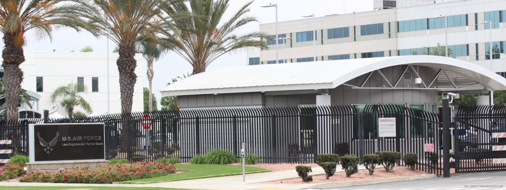 image of front gate of los angelas air force base