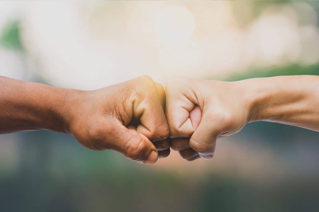 fist bumps