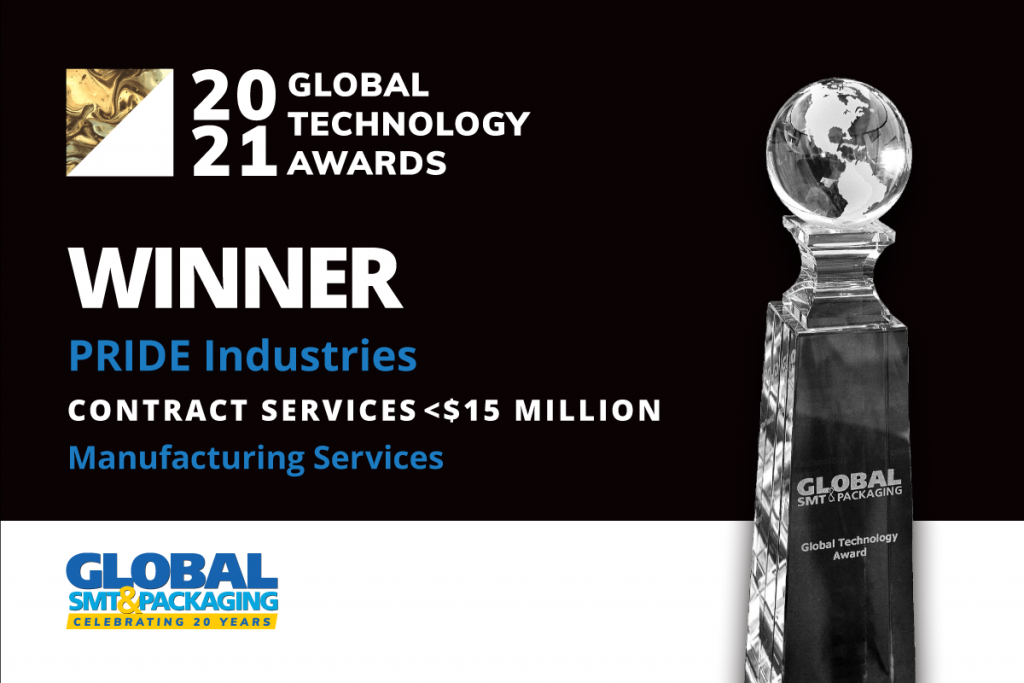 2021 Global Technology Awards Winner with image of award