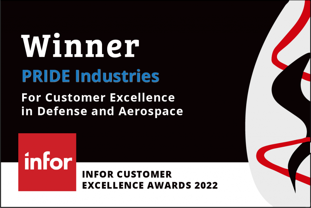 Infor Customer Excellence Award in Aerospace and Defense Manufacturing