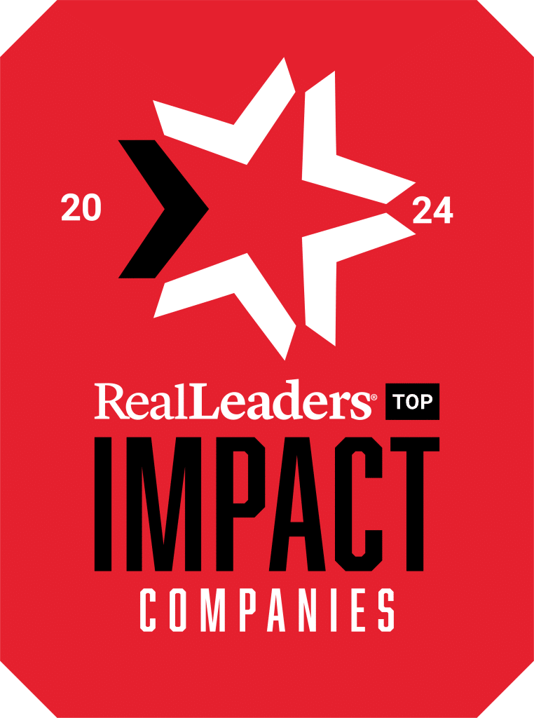 Real Leaders Top Impact Companies Badge