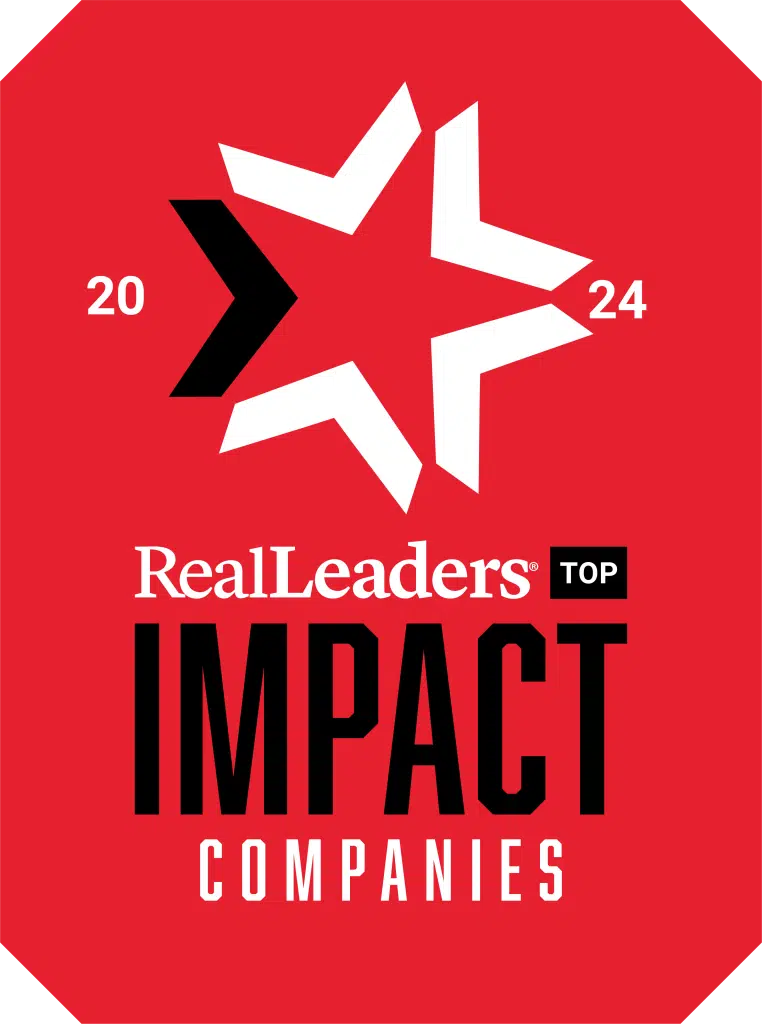 Real Leaders Top Impact Companies Badge