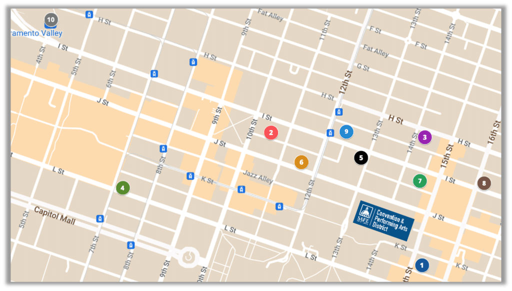 parking map of downtown sacramento, ca